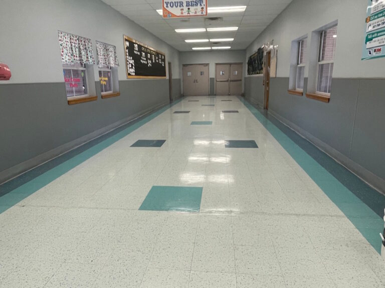 school shiny clean floor